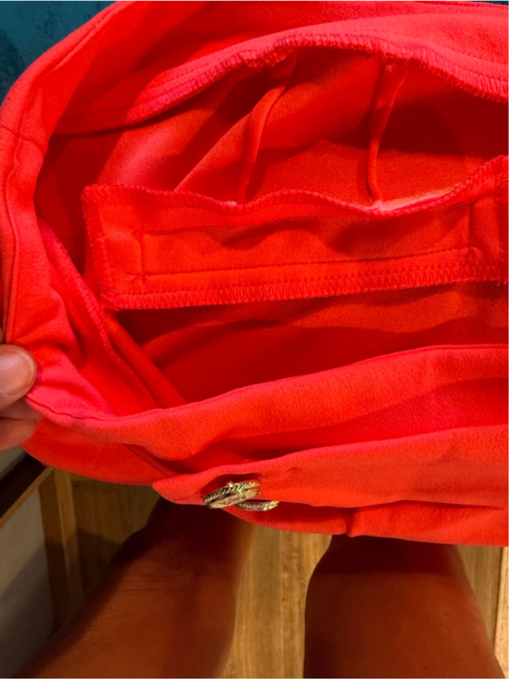 SOHO Apparel Ltd Wide Leg Sailor Pants Coral Red High Rise Size Large NWT - Picture 6 of 9